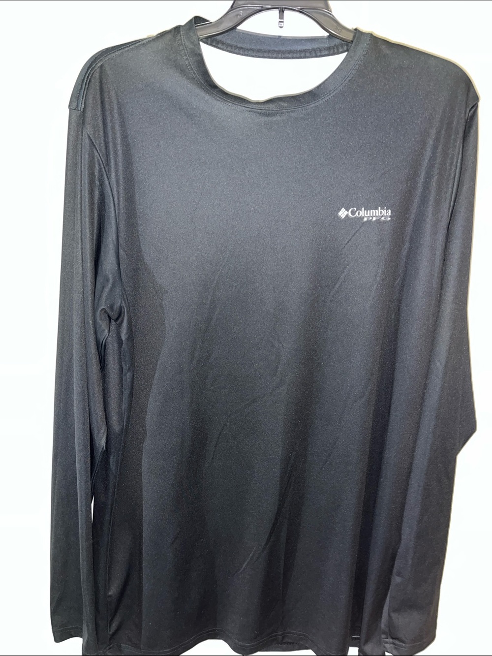 Black COLUMBIA PFG Terminal Tackle OmniShade Long Sleeve Shirt L Fish Flag